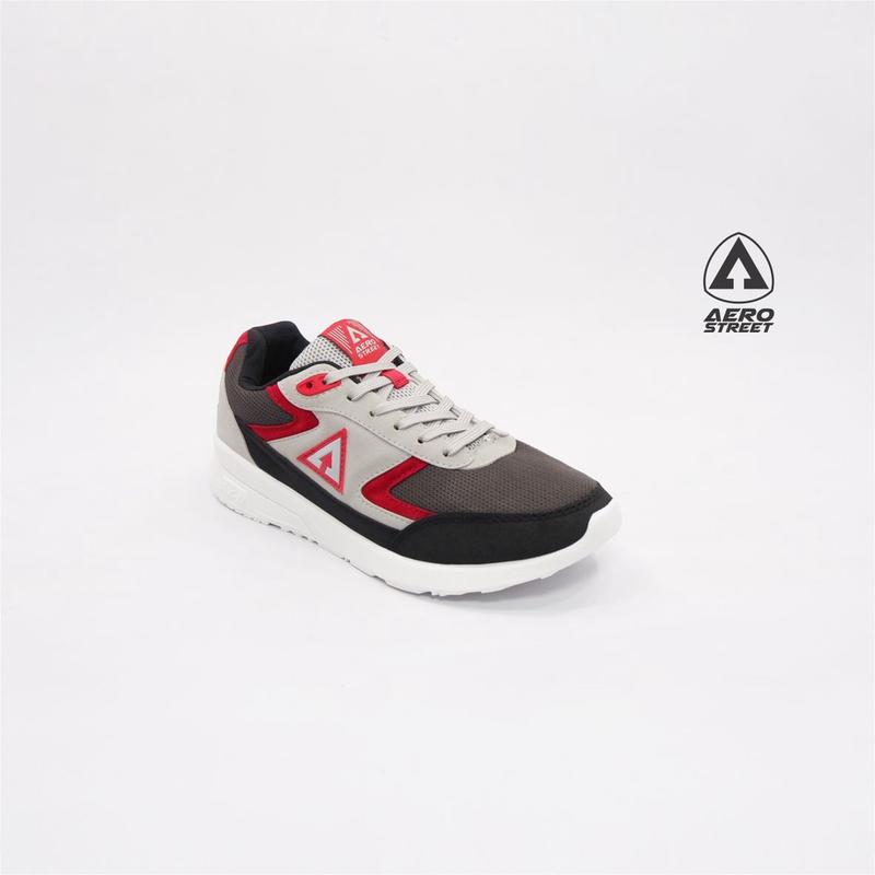 Aerostreet 36-45 Osaka Putih Abu Merah - Sepatu Sneakers Casual Pria Wanita Aero Street 21HH20 3