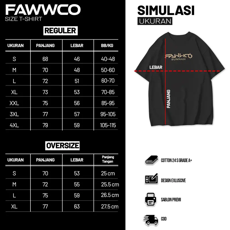 FAWWCO RASYIDIN BEST LEADERS - Tshirt Dakwah Premium Berkualitas Distro 24S Combed Digital 6
