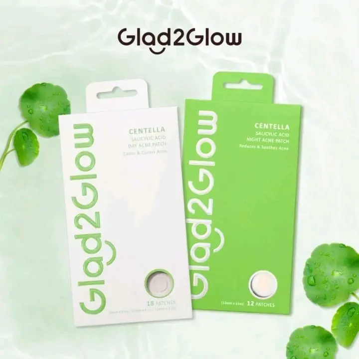 Glad2Glow Centella Salicylic Acid Night Acne Patch Pimple Pacth Jerawat Stickers Tempelan Jerawat Original Extract Wajah