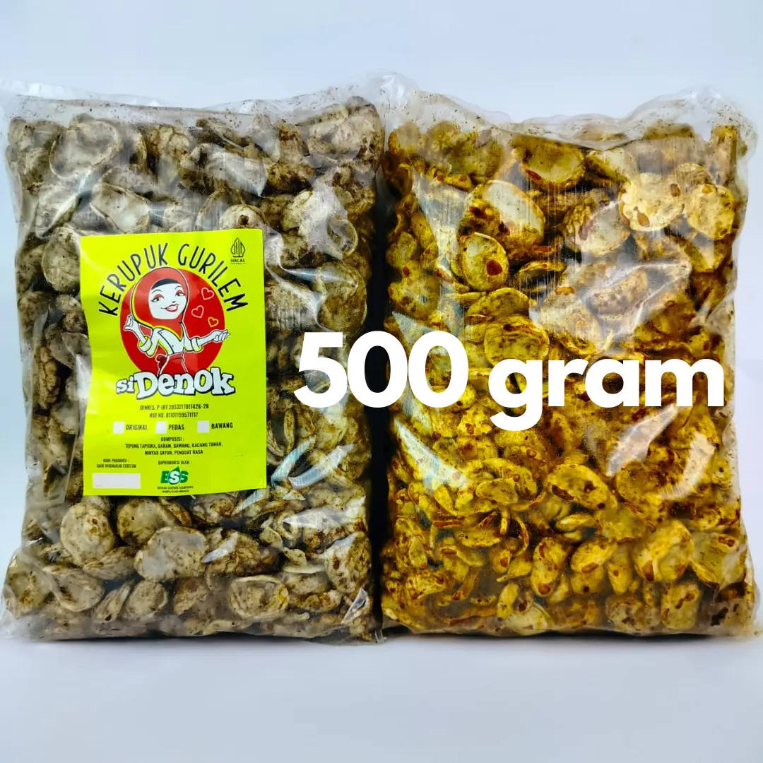 Kerupuk Mangkok  Rasa ikan isi 500 gram Cemilan Khas Bandung Barat Rasa Kacang Pedas Tapioka Food