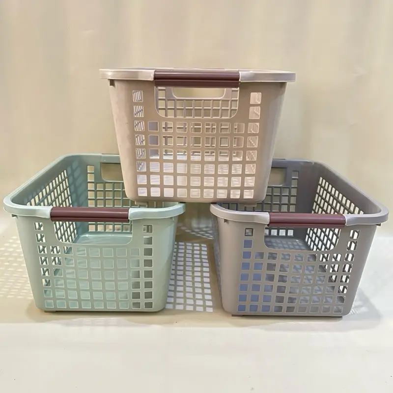 6pcs & 12Pcs Keranjang Neisha Keranjang Serbaguna | Bahan Plastik Warna  Hijau Cream Abu Plastik tebal