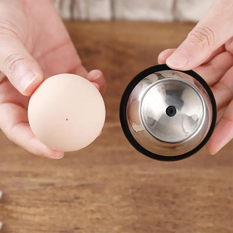 quả trứng thép không gỉ nhựa đập trứng cơ sở thủ công đun sôi đục lỗ trứng quả…