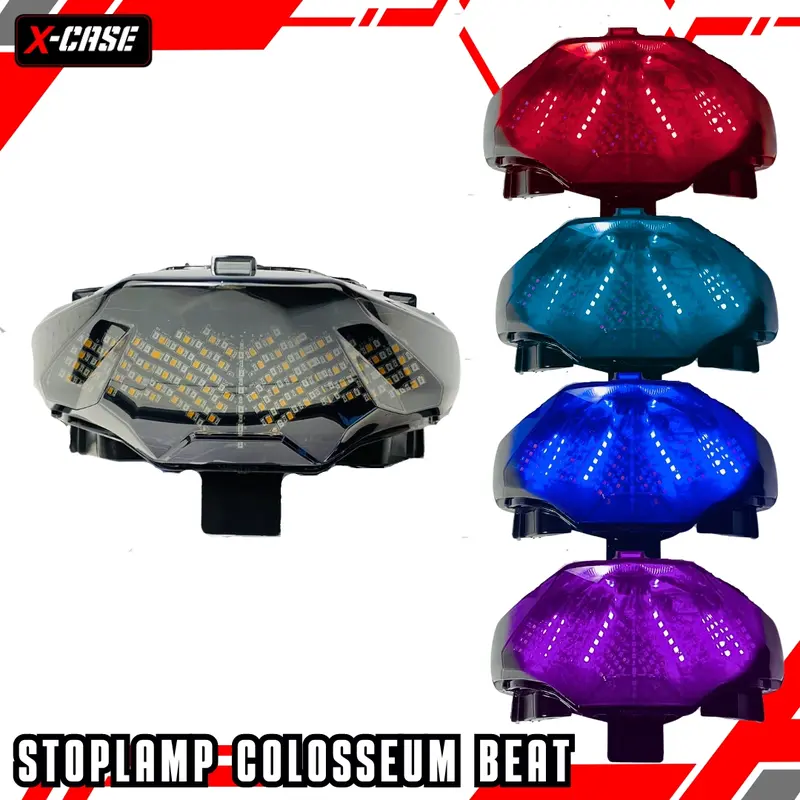 X-case Lampu Stop All Beat New Deluxe Beat CBS Beat Eco Beat Street Coloseum Running 8 Mode Beat Deluxe 2020-2023 Stoplamp Running Motorcycle WD178 2
