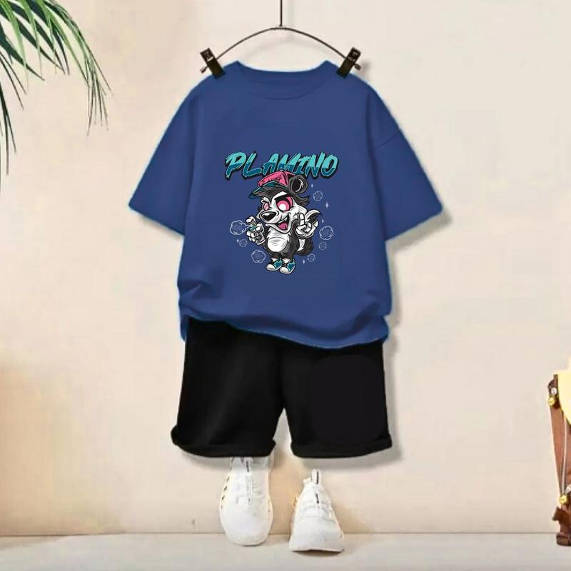 Product Introduction of Plamino Setelan Anak Laki Perempuan Motif Hewan Tupai Set Kaos Dan Celana Fashion 26