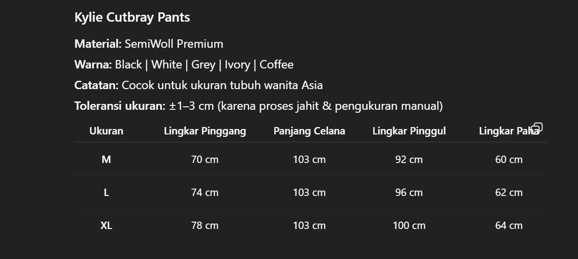 Kylie Cutbray Pants - Highwaist Flare Pants - Celana Cutbray Highwaist Wanita Kylie Cutbray Pants - Highwaist Flare Pants - Celana Cutbray Highwaist Wanita