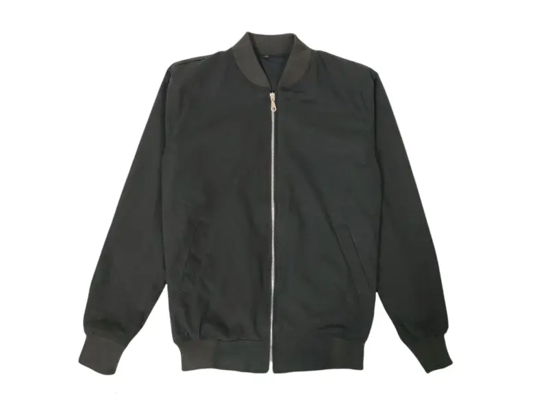 Jaket Casual Motor Bomber Polos Canvas Jumbo Pria Wanita Size M - XL 2