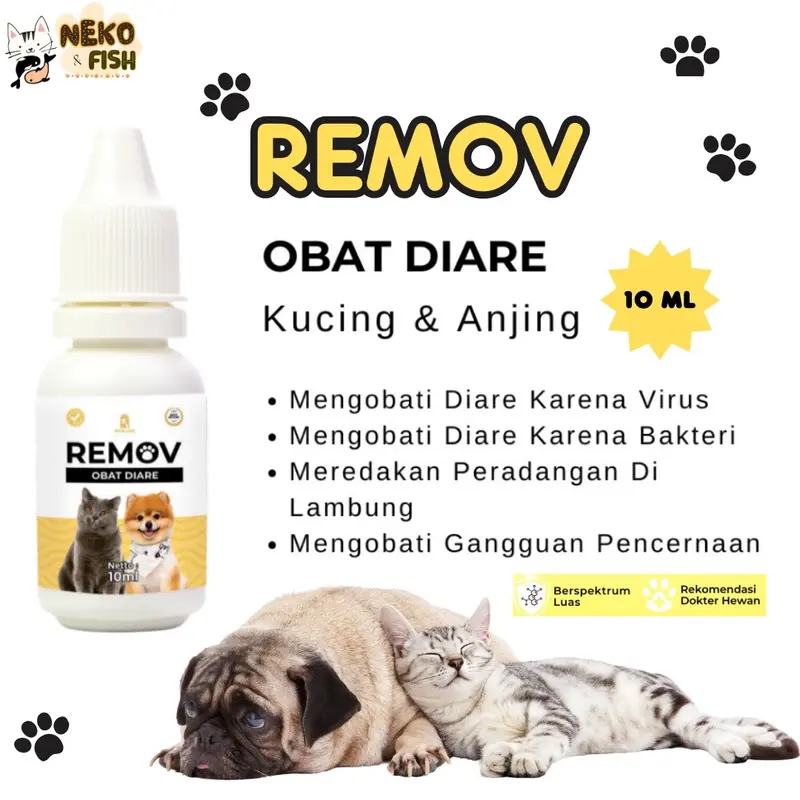 ￼ ￼REMOV OBAT DIARE KUCING & ANJING 10 ml 0