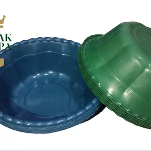 12 pcs waskom plastik wadah nasi berkatan jajan berkatan barsa murah bagus diameter 23 cm tinggi 8,5 cm