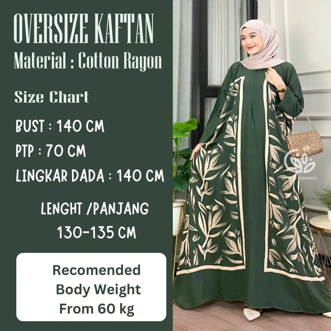 106 -  BATIK  KAFTAN -  LONGDRESS - OVERSIZE - COTTON RAYON