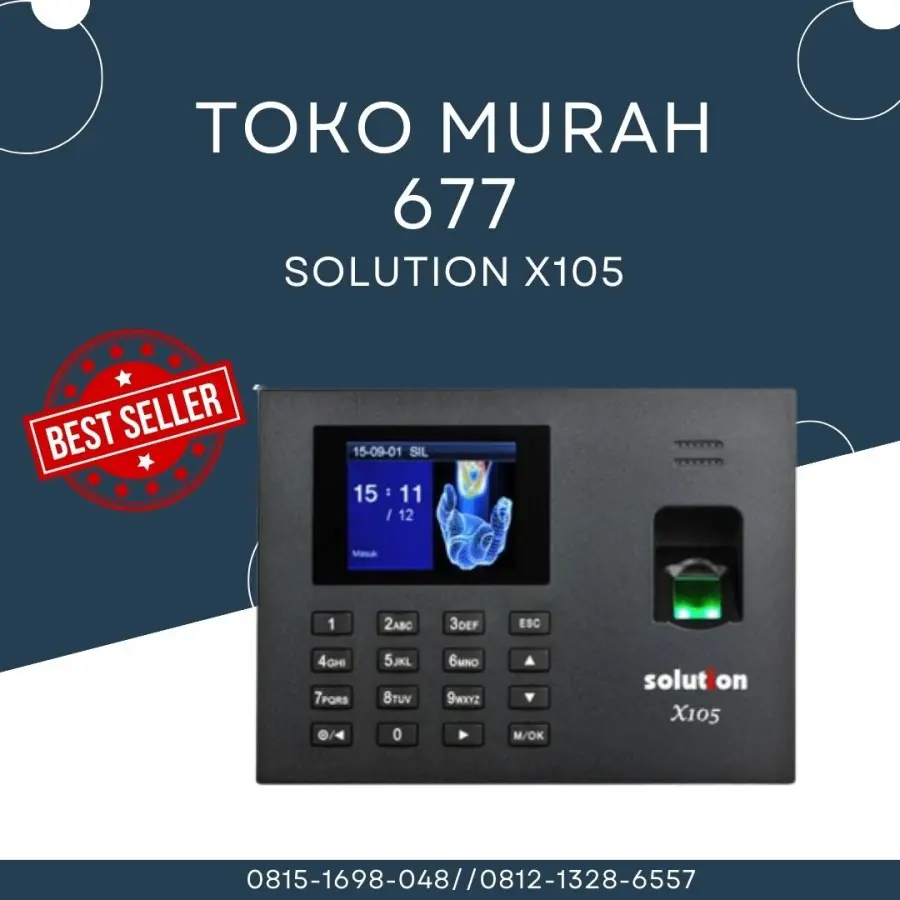 Solution X-105 Mesin Fingerprint /Mesin Absen Sidik Jari Solution X105