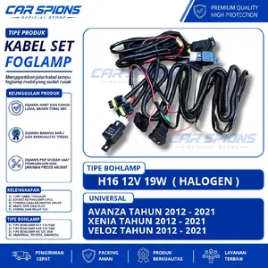 Jalur Kabel Lampu Foglamp Mobil Avanza Xenia Veloz Tahun 2012-2021 Jalur Kabel Foglamp Full Set Car
