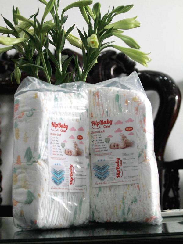 Combo 100 bỉm dán Hip Baby Care loại 1 Phiên bản nâng cấp Cho Bé Voi nệmđiềuhòa mátlạnh Nhộng Chũn tã  sơ
