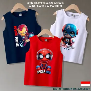 Kaos  kutung Anak-Anak Usia 1-6 Tahun - Fashion Anak-Anak SUPER HERO