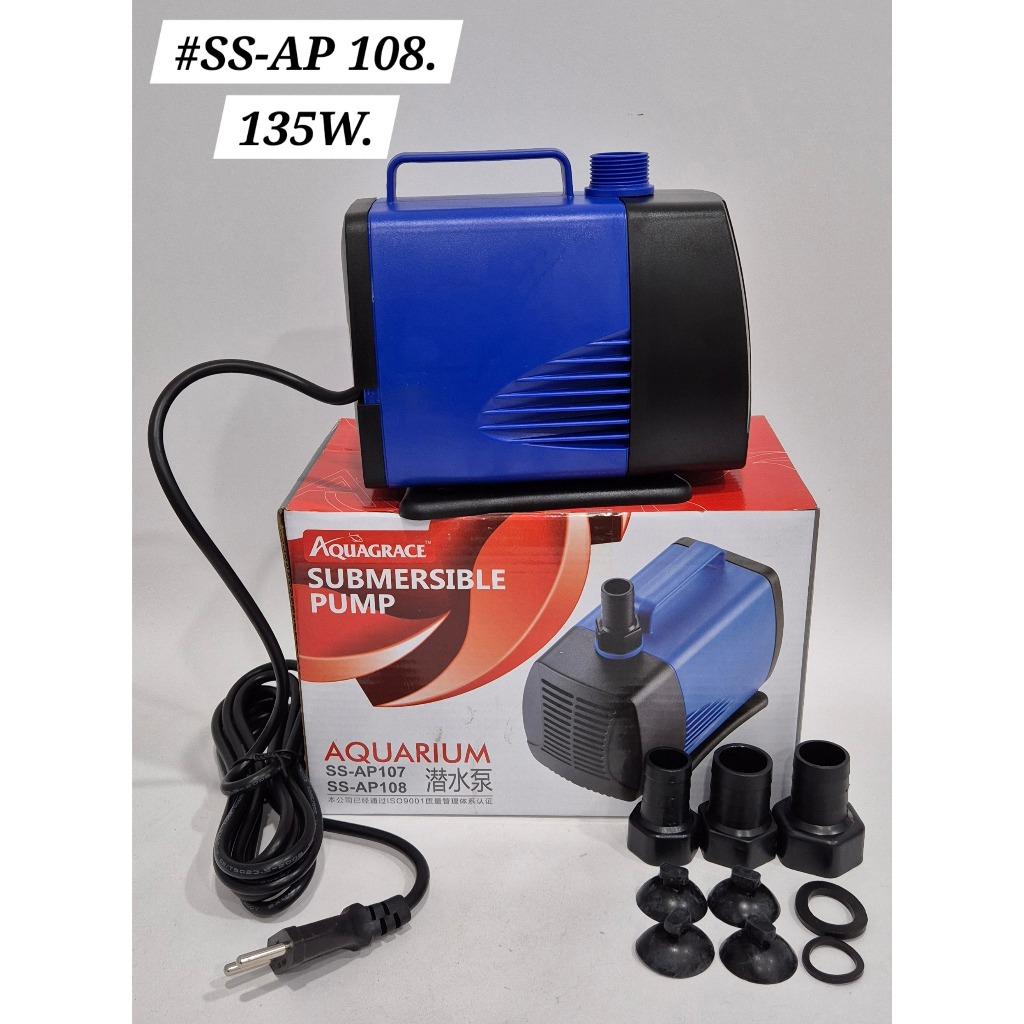 AquaGrace SS-AP108 Submersible Pump Water Aquarium Fish Pam Air Akuarium Ikan