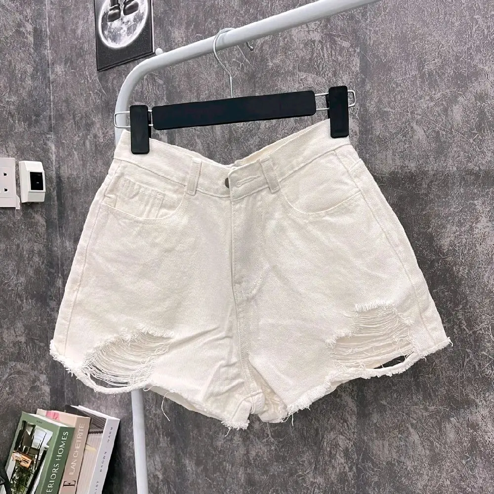 Quần short jean nữ trắng vài denim rách bền đẹp Pants Có Túi | BigBuy360 - bigbuy360.vn Quần short jean nữ trắng vài denim rách bền đẹp Pants Có Túi | BigBuy360 - bigbuy360.vn