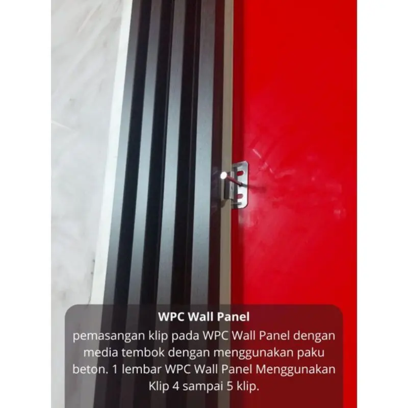 Klip WALLBOARD / WPC wallpanel Kisi Kisi Paket / Klip wpc paket + sekrup + fisher murah 1