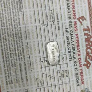 perak Batangan, perak murni, dapat surat toko dan embos