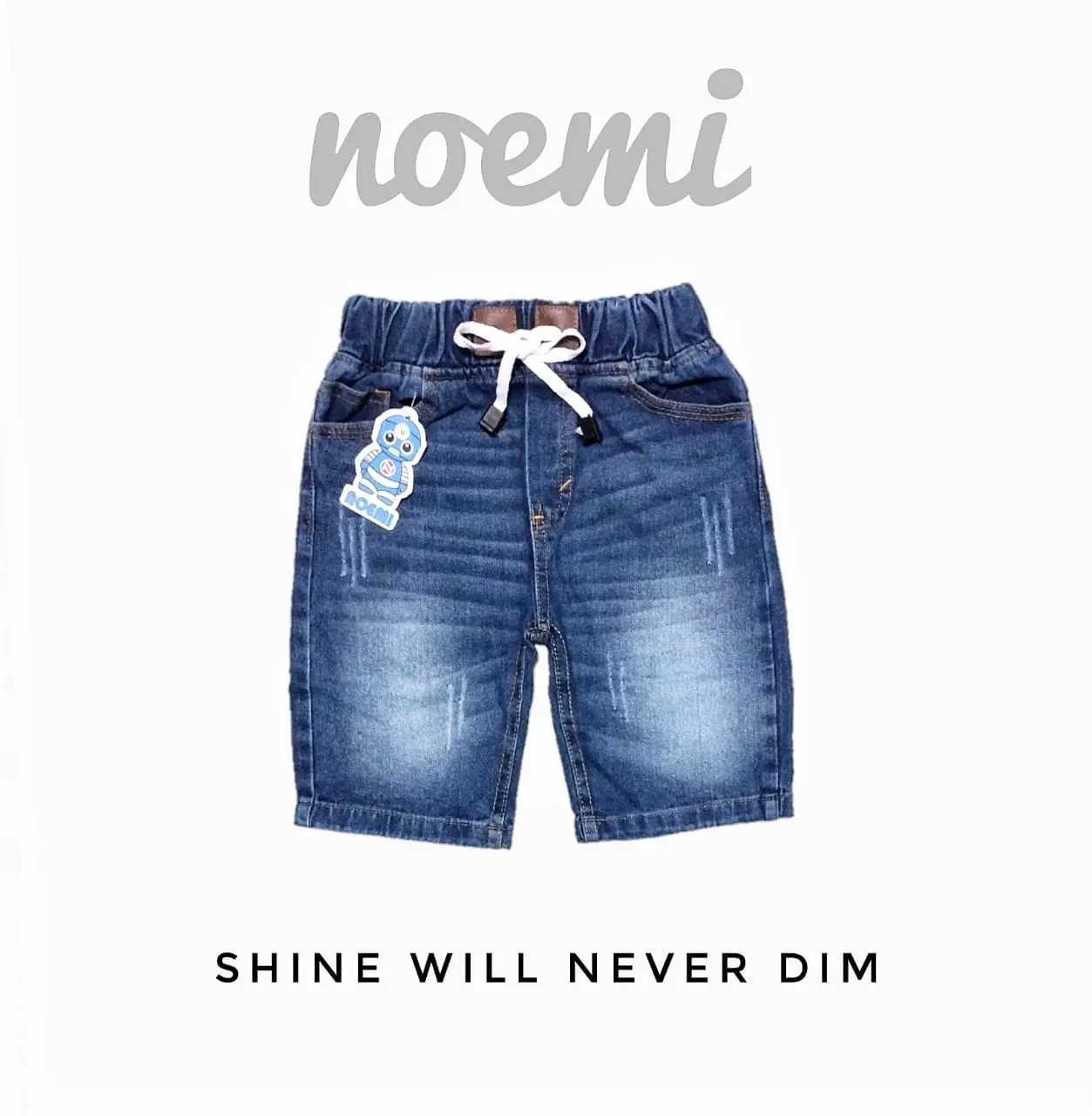 celana jeans pendek anak laki-laki model kulit warna bio wash 10 ons Fashion