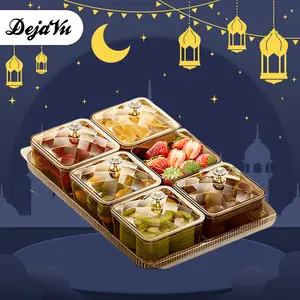 【Lebaran Exclusive】Dejavu Toples Lebaran Dengan Nampan Toples Cemilan Permen Coklat Set Penyimpanan Makanan Saji Aesthetic HSB841