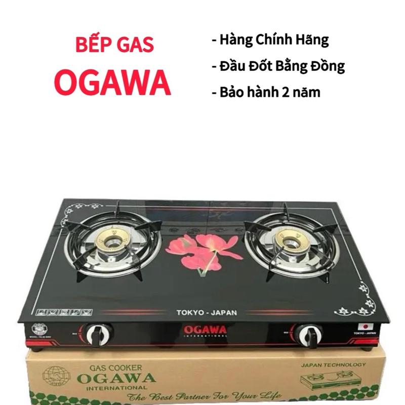  Bếp gas đôi OGAWA 7Slim - Mặt kính cường lực - Khung Inox - Mâm chia bằng đồng -Kiềng chắn gió - Lửa xanh tiết kiệm gas - BH 24 Tháng 