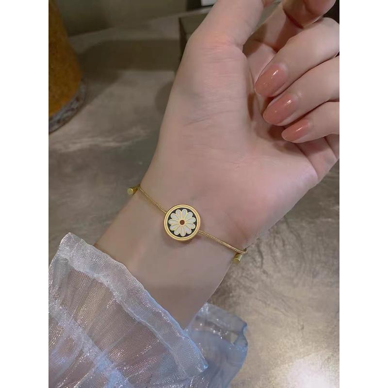 Product Introduction of 【 48 Styles】 Titanium Steel Gold Bracelet ,  Not Fade Bracelet for Women Stainless Bracelet Rose Gold Accessories 50