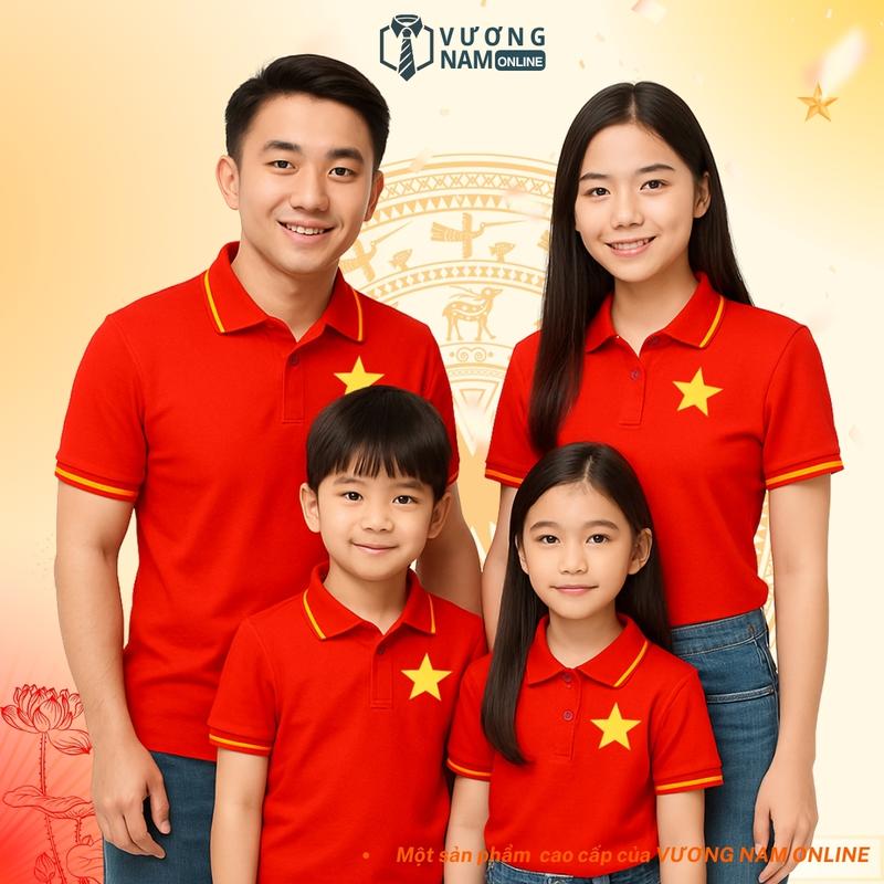 Áo thun polo cờ đỏ sao vàng Việt Nam chất thun cá sấu cổ cao hàng may chuẩn đẹp VNO170