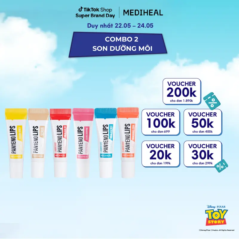 [ITN] Combo 2 Son Dưỡng Môi Mix các loại Mediheal Labocare Pantenolips 10ml 0