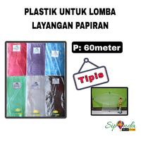 Gambar Plastik layangan Papiran Tipis buat Lomba 50x60meter /Plastik Penutup makanan tipis dua lapis / plastik kebutuhan rumah paling tipis 0.005micron - Putih dari ASBEJAN SEHAT Kab. Grobogan 1 Tokopedia