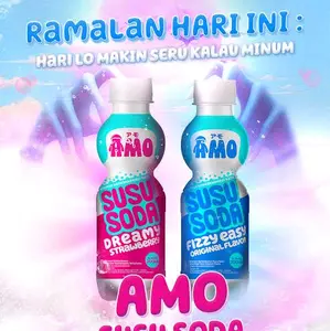 6Pcs Amo Soda Susu Sparkling 200 ml