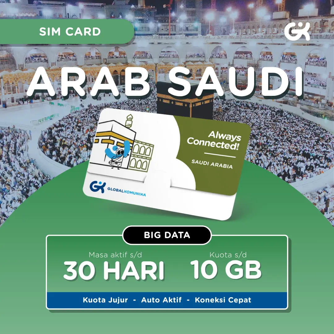 Simcard Arab Saudi Kuota Besar | Sim Card Umroh Big Data