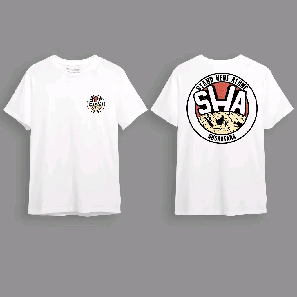 T-shirt SHA Stand Here Alone / SHA Artwork Pria - Oblong