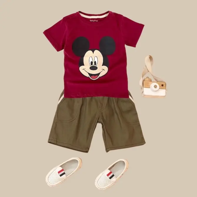 SETELAN ANAK USIA 1-8 THN Distro Katun Anak-Anak Fashion Kaos Cotton Combed 30s & Celana Pendek Katun Drill Tahan Lama Nyaman Dipakai Parsel Parsel 5