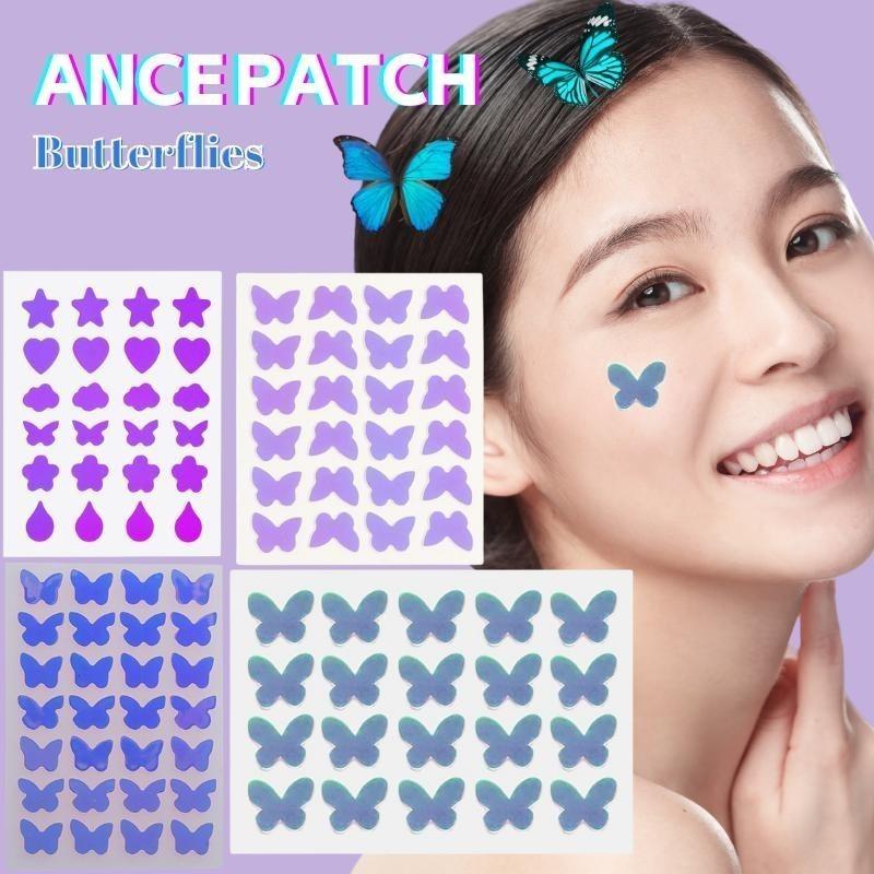 COD Acne Patch Jerawat Hologram Transparan Bening Tahan Air Sakura Butterfly Kupu Kupu Star Love 5
