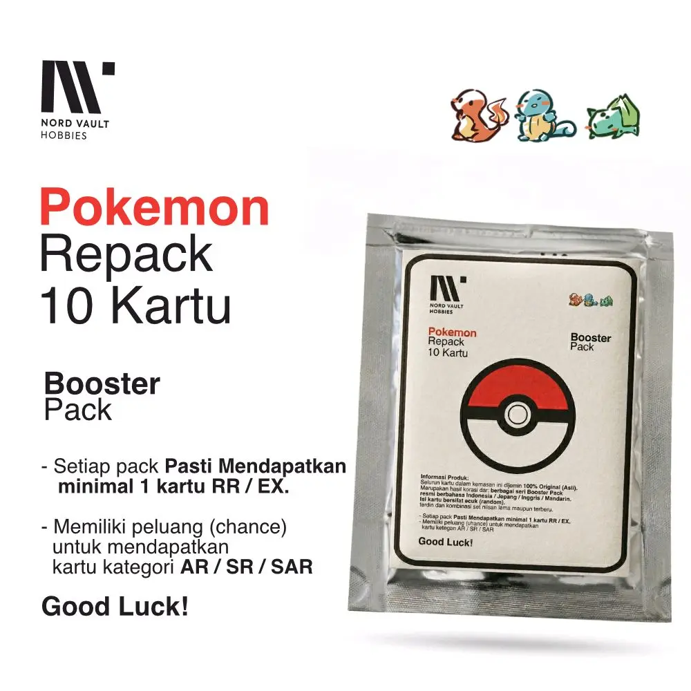 Pokemon Repack 10 Kartu Original 100% Pasti RR/EX | Peluang AR SR SAR | Booster Mix - Shop | Tokopedia Pokemon Repack 10 Kartu Original 100% Pasti RR/EX | Peluang AR SR SAR | Booster Mix - Shop | Tokopedia