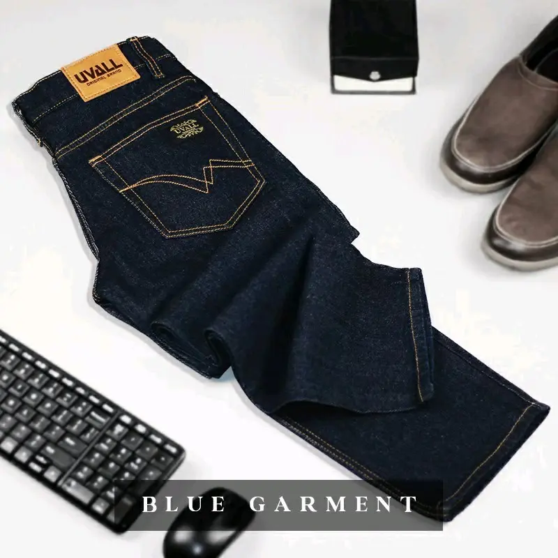 CELANA JEANS REGULER PANJANG PRIA BLUE GARMENT/BLUE BLACK KECE ORIGINAL