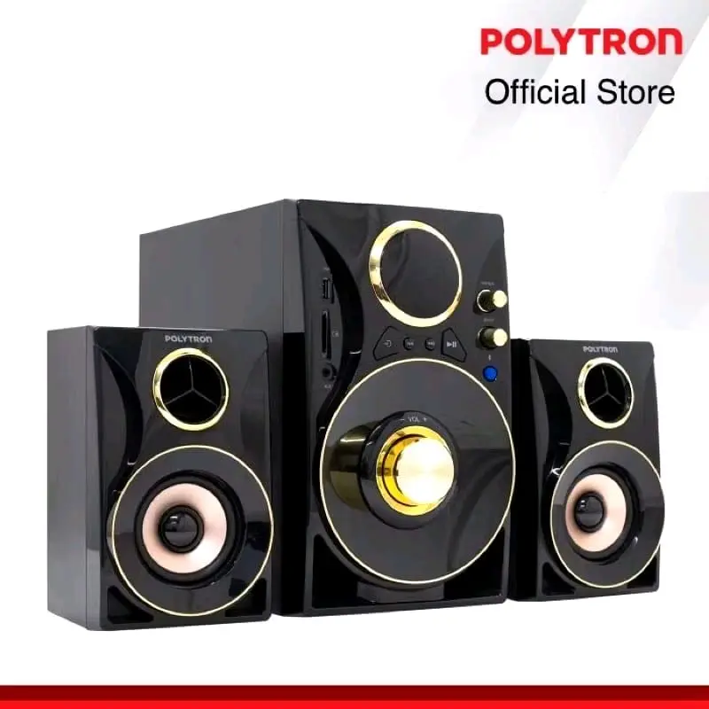 FLASHSALE!!!Speaker Bluetooth Polytron PMA 9310 Super Bass Wireless Subwoofer Hitam GOLD
