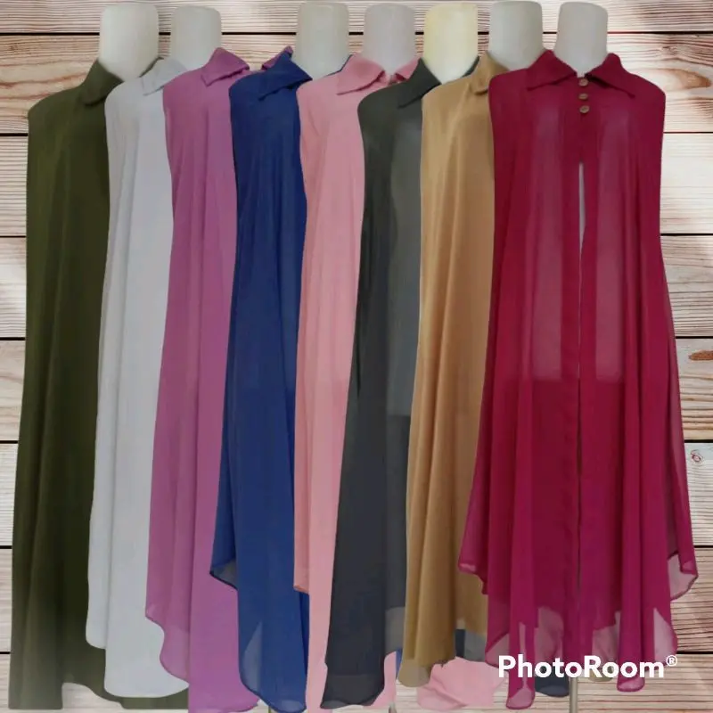 Kardigan Wanita Panjang Long Outer Babydol Cardigan Jumbo Muslim By AS Fashion 6