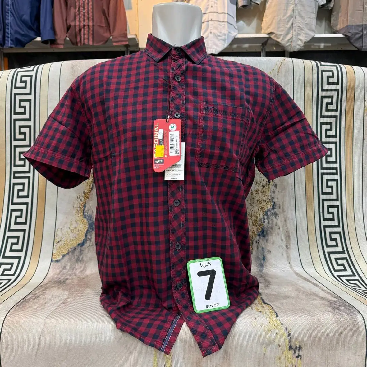 Kemeja Pendek Cardinal Jean's Slim Fit