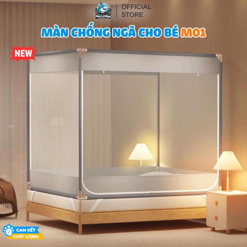 [MỚI 2025] Mùng Chống Muỗi Cho Bé, Màn Chống Ngã Thiết Kế Khung Thép Vuông Dày Dặn, Đáy Mùng Phủ Kín Lưới Chất Liệu Đạt Chuẩn Đảm Bảo An Toàn-M01