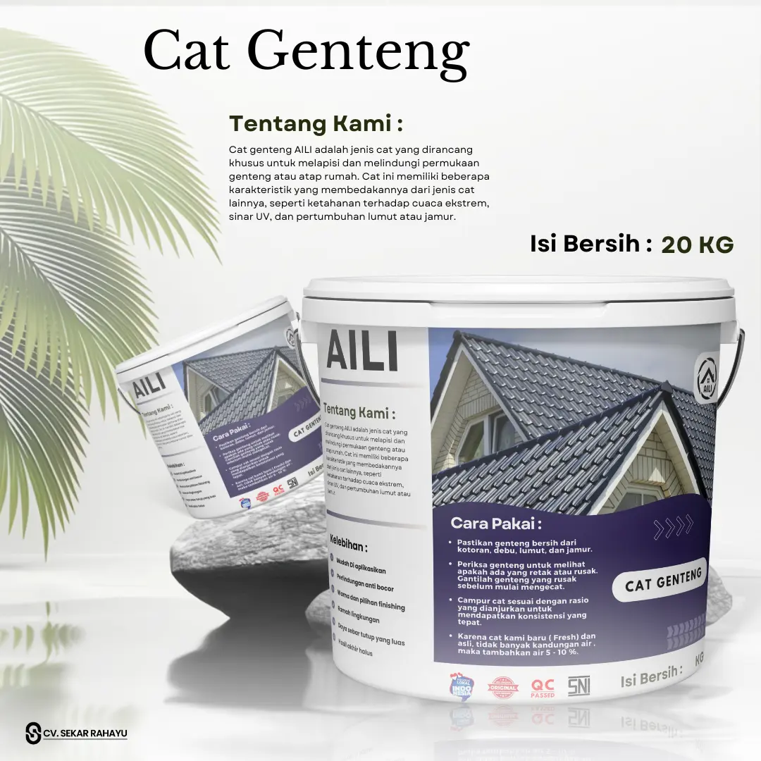 Aili Paint Cat Genteng Tahan Cuaca 20KG Tanpa Biaya Tambahan Sprayer