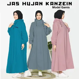 JAS HUJAN MODEL GAMIS WANITA DEWASA ANTI REMBES BAHAN TEBAL