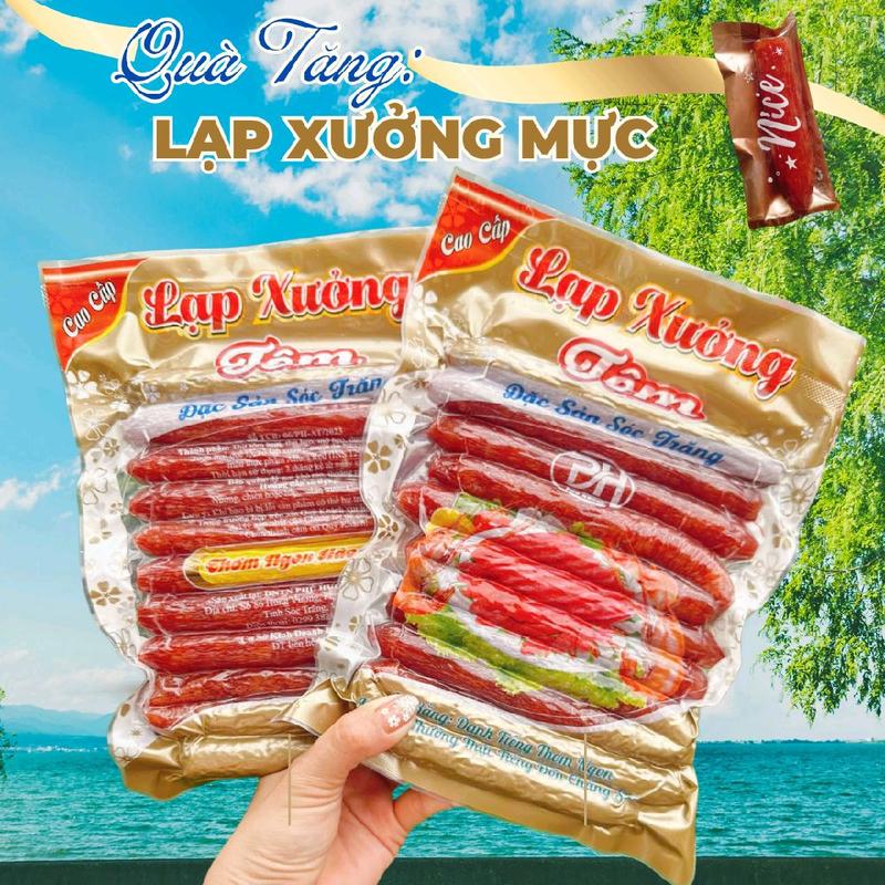 Sỉ: 3kg Lạp Xưởng Tôm Cao Cấp: Lạp Xưởng khô..Đặc Sản Sóc Trăng. 3kg=6 gói hàng loại 1..nạc nhiều -ít mỡ..HSD 3 tháng.. Đặc Sản Sóc Trăng.