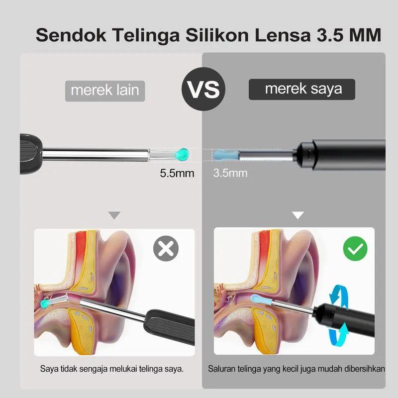 2025 KAKIMI Newest Alat Pembersih Telinga KorekKuping Kamera LED smart Visual Ear Stick WIFI waterproof Kotoran Removal Dilengkapi dengan empat tusuk telinga Cleaning korek kuping kamera alat pembersih telinga 2025 KAKIMI Newest Alat Pembersih Telinga KorekKuping Kamera LED smart Visual Ear Stick WIFI waterproof Kotoran Removal Dilengkapi dengan empat tusuk telinga Cleaning korek kuping kamera alat pembersih telinga