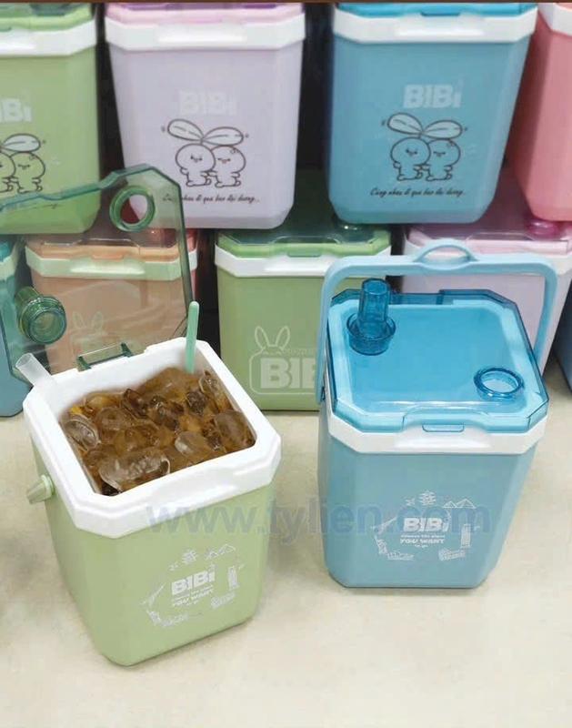 Bình đá SIÊU TO KHỔNG LỒ bibi 1.2L tặng kèm ống hút. Thùng đá đựng trà sữa bình đá mini pha cà phê giữ nhiệt 4-8 tiếng binhdung nuoc