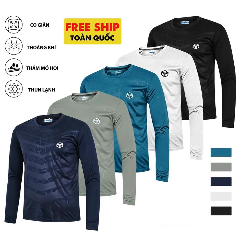 COMBO 3-4-5 ÁO THUN GIỮ NHIỆT THỂ THAO NAM DẬP VÂN 6D
