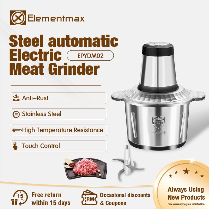 2L/3L Stainless Steel Automatic Electric Meat Grinder MultiFunction Kitchen Food Blender Pengisar Daging