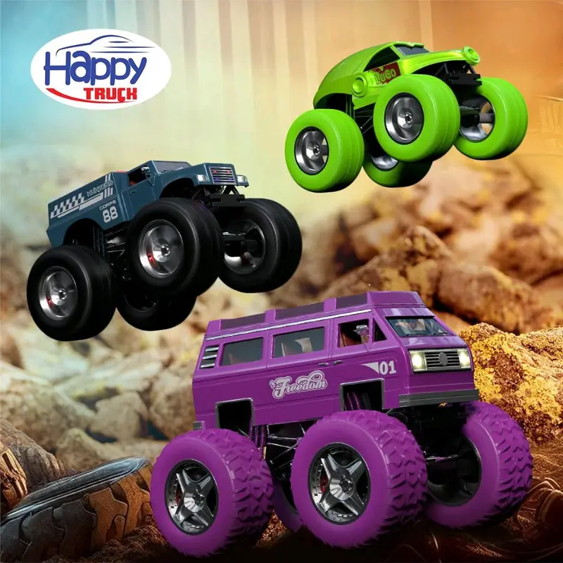 mainan anak happy truck combat truk monster truk karakter Mobil Toy 2