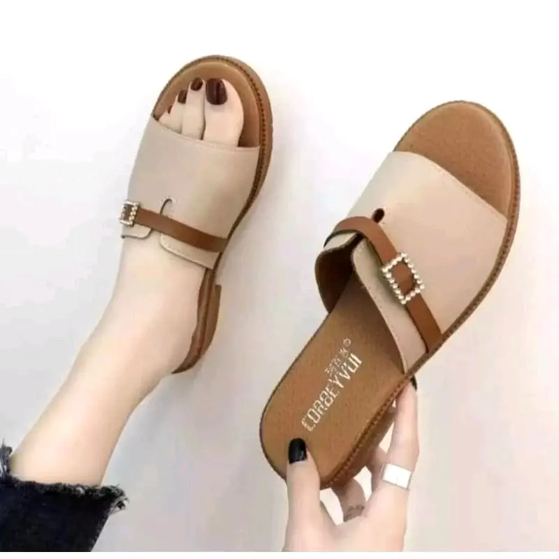 Sendal Wanita Model Kokop Terbaru dengan Gesper Kecil - Cewek, Selop, Shoes Sandal 1