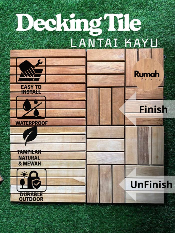 Tille Rumput Jual Lantai Kayu Decking Tile Jati Bongkar Pasang - Ubin Parket ...