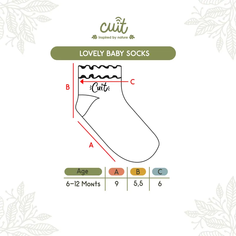 CUIT Ruffle Socks Kaos Kaki Anak Perempuan Lovely - Toddler Socks 6 - 12 Bulan - Kaos Kaki Lucu 7